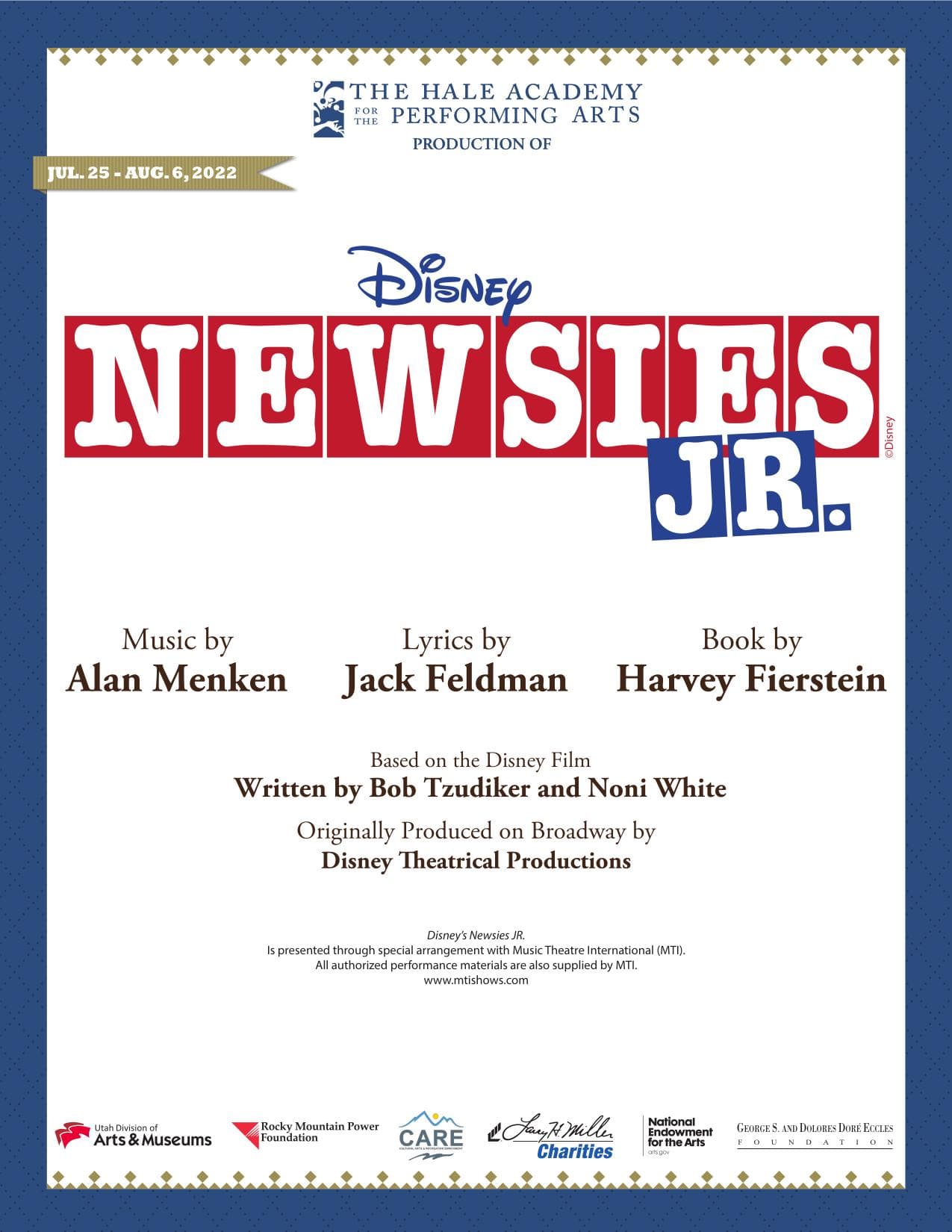 Poster for Newsies Jr.