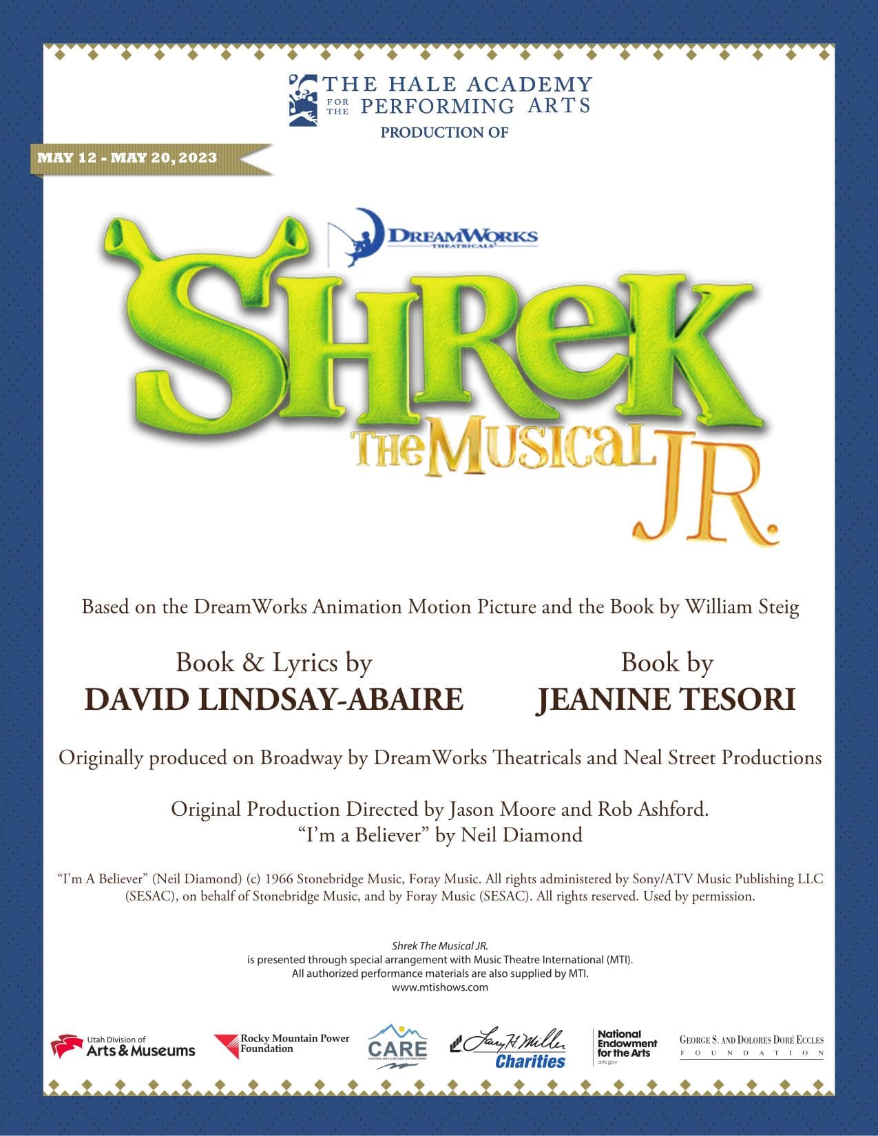 Poster for Shrek The Musical JR.
